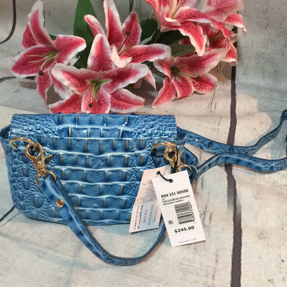 Brahmin LIL CERULEAN MELBOURNE Convertible Bag NWT. PRICE IS FIRM - Picture 2 of 8